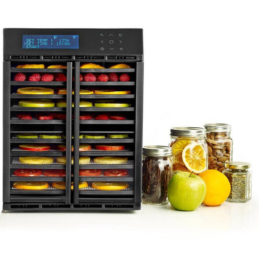 10-Tray Black Electric Food Dehydrator with Smart Controller 2-Drying Zones with Adjustable Time and Temperatures