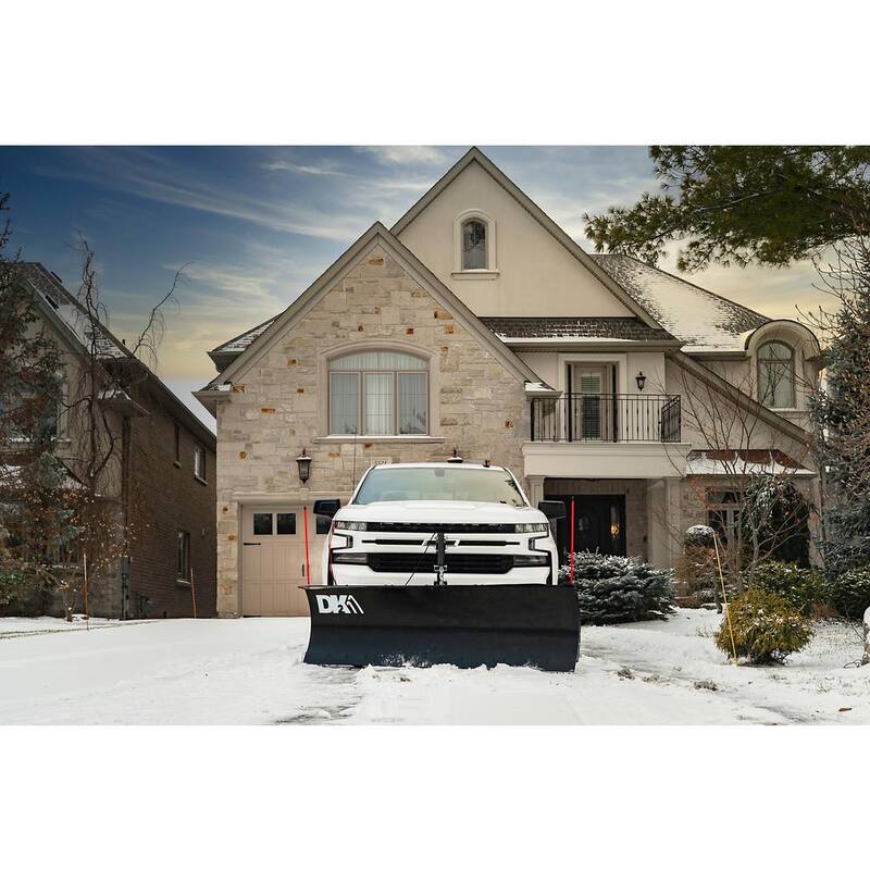 88 in. x 26 in. Heavy-Duty Universal Mount T-Frame Snow Plow Kit with Actuator and Wireless Remote