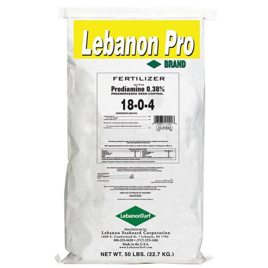 50 lbs. Fertilizer with Prodiamine 0.38 Preemergence Weed Control 18-0-4 45-Bags/576000 sq. ft./Pallet