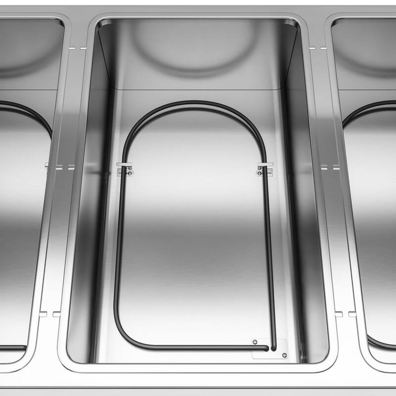 21 Qt. Stainless Steel Buffet Server with 5 Serving Sections and Protective Guard