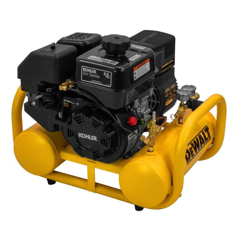 4 Gal. 155 PSI Kohler Gas Powered Oil Free Portable Air Compressor