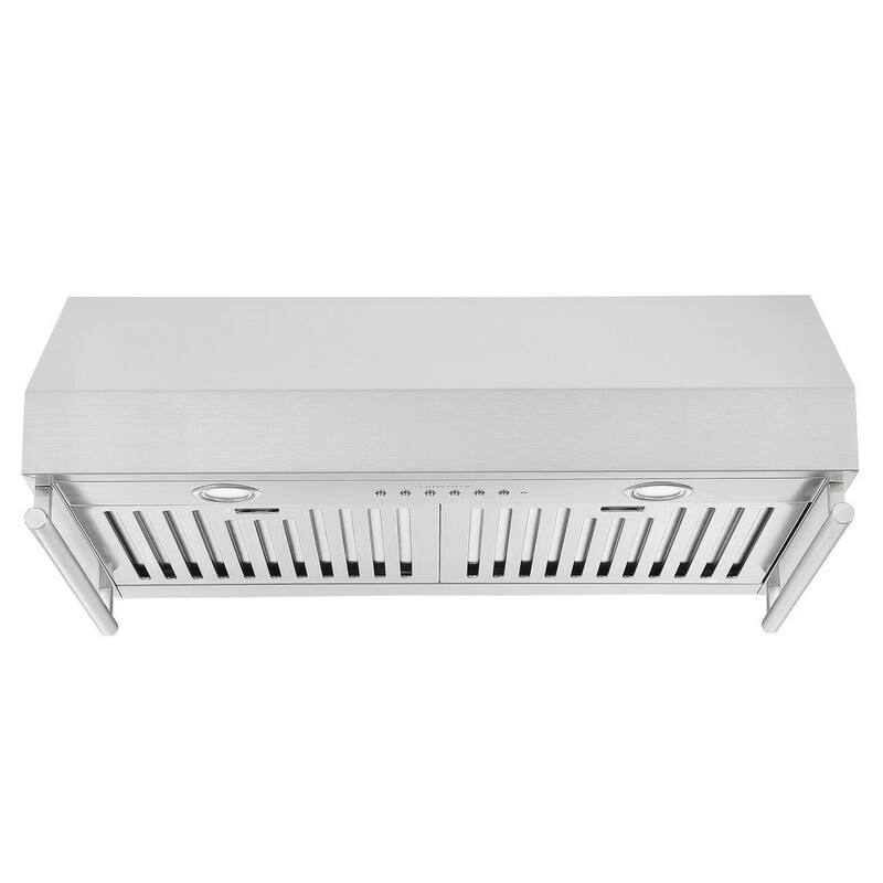 30 in. 450 CFM Ducted Under Cabinet Range Hood with Auto Night Light and Utensil Bars in Stainless Steel