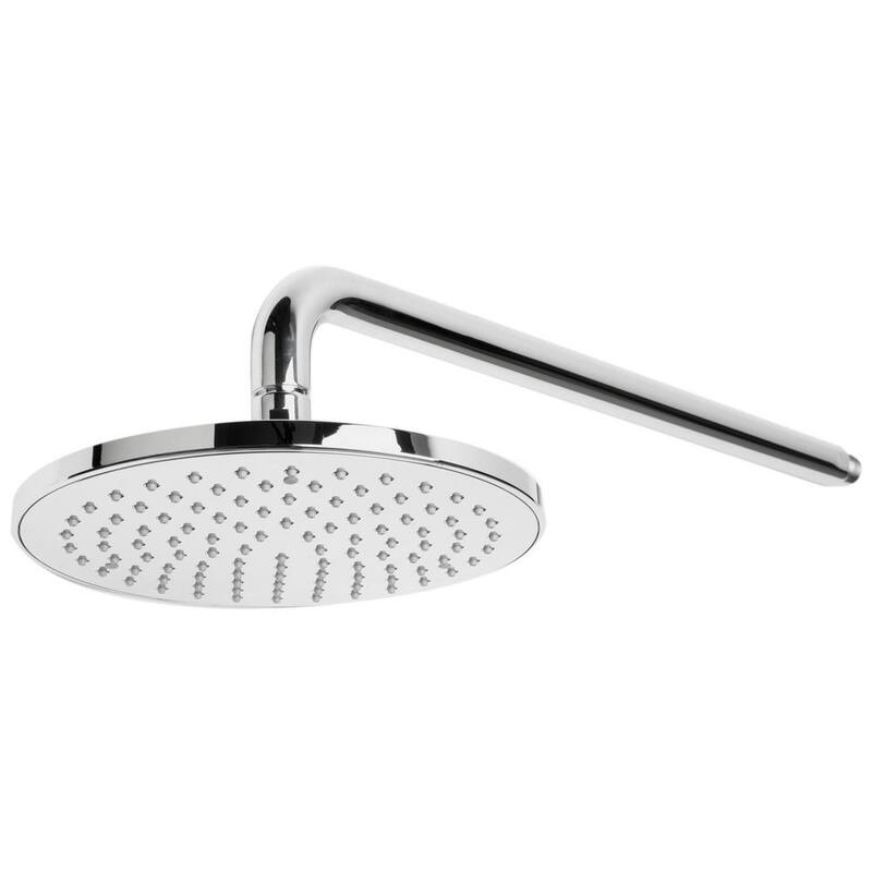 1-Spray Dual Showerhead and Handheld Showerhead with Temperature Control in Polished Chrome