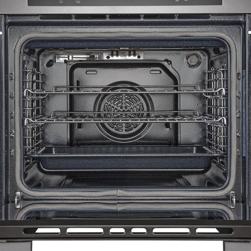 24 in. 2.5 cu. ft. Single Electric Wall Oven with 8 Functions and True European Convection in Stainless Steel