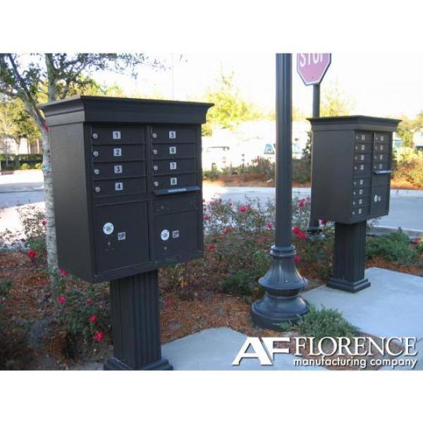 1570 Series 4-Large Mailboxes 1-Outgoing 2-Parcel Lockers Vital Cluster Box Unit with Vogue Classic Accessories