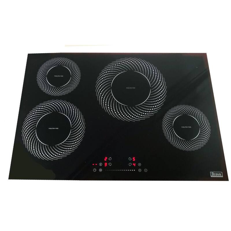 30 in. Ceramic Electric Induction Modular Cooktop in Black with 4-Elements