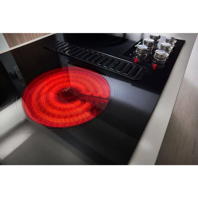 36 in. Radiant Electric Downdraft Cooktop in Stainless Steel with 5 Elements