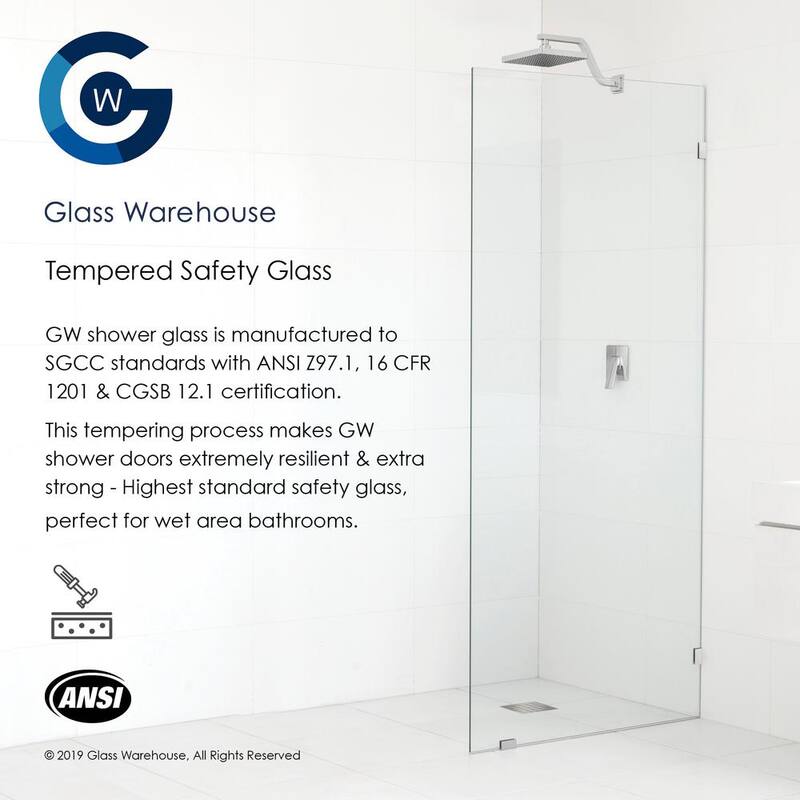 48 in. W x 34 in. D x 78 in. H Pivot Frameless Corner Shower Enclosure in Polished Chrome Finish with Clear Glass