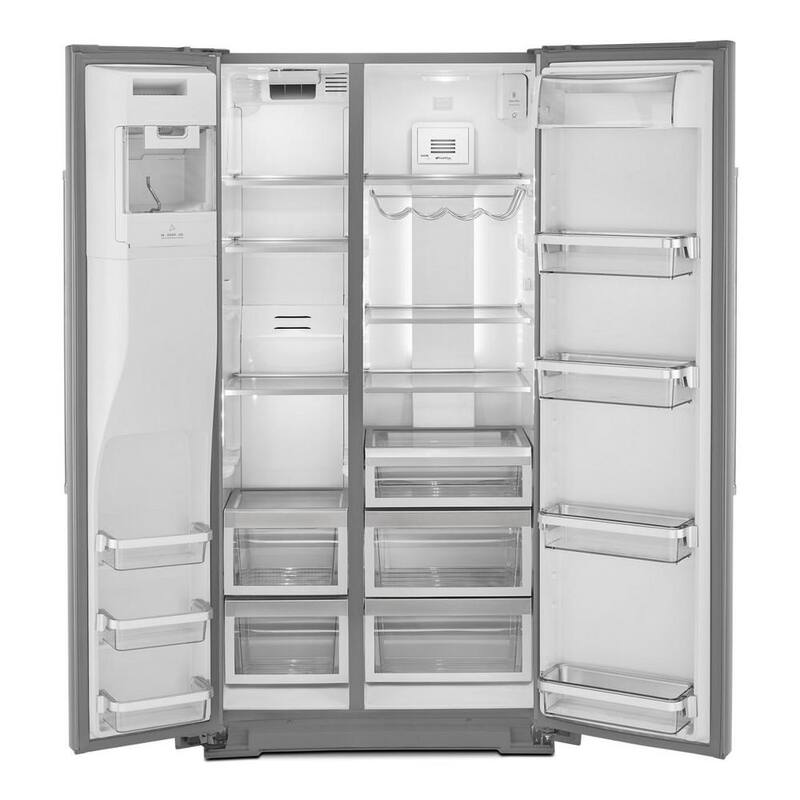 36 in. W 22.6 cu. ft. Side by Side Refrigerator in Stainless Steel with PrintShield Finish Counter Depth