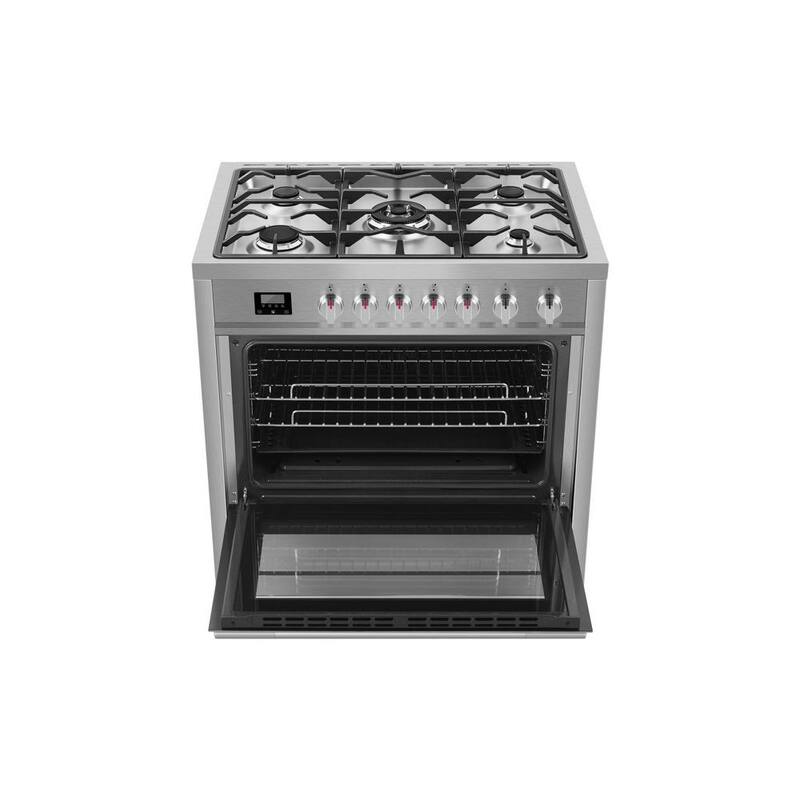 36 in. 3.9 cu. ft. Slide-In Single Oven Gas Range with Convection Oven and Storage Drawer in Stainless Steel