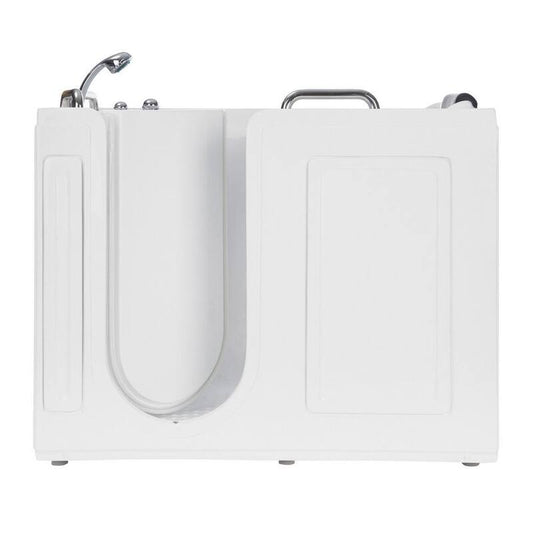 53 in. Left Drain Quick Fill Walk-In Whirlpool Bath Tub with Left Side Door in White