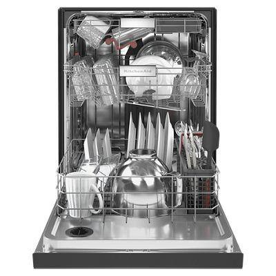 24 in. Black Stainless Front Control Built-in Tall Tub Dishwasher with Stainless Steel Tub and Third Level Rack 44 dBA