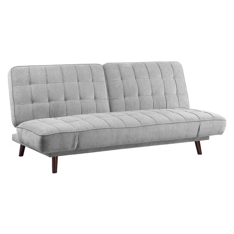 79.5 in. Silver Gray Chenille Fabric Upholstered 2-Seater Loveseat with Attached Cushions Adjustable Arms Casual