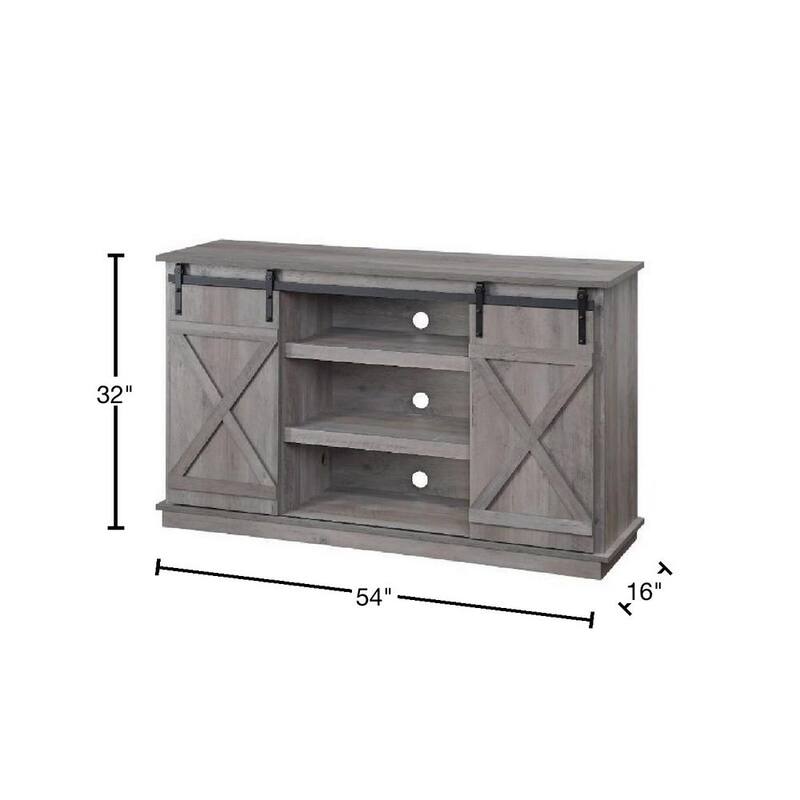 16 in. Gray TV Stand