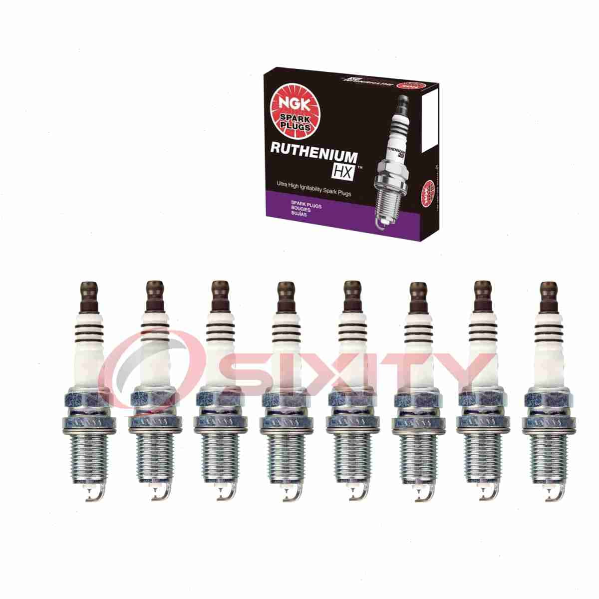 8 pc NGK 94279 Ruthenium HX Spark Plugs for Ignition Wire Secondary