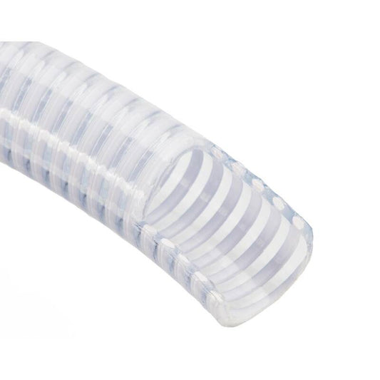 2 in. Dia x 100 ft. Clear Flexible PVC Suction and Discharge Hose with White Reinforced Helix