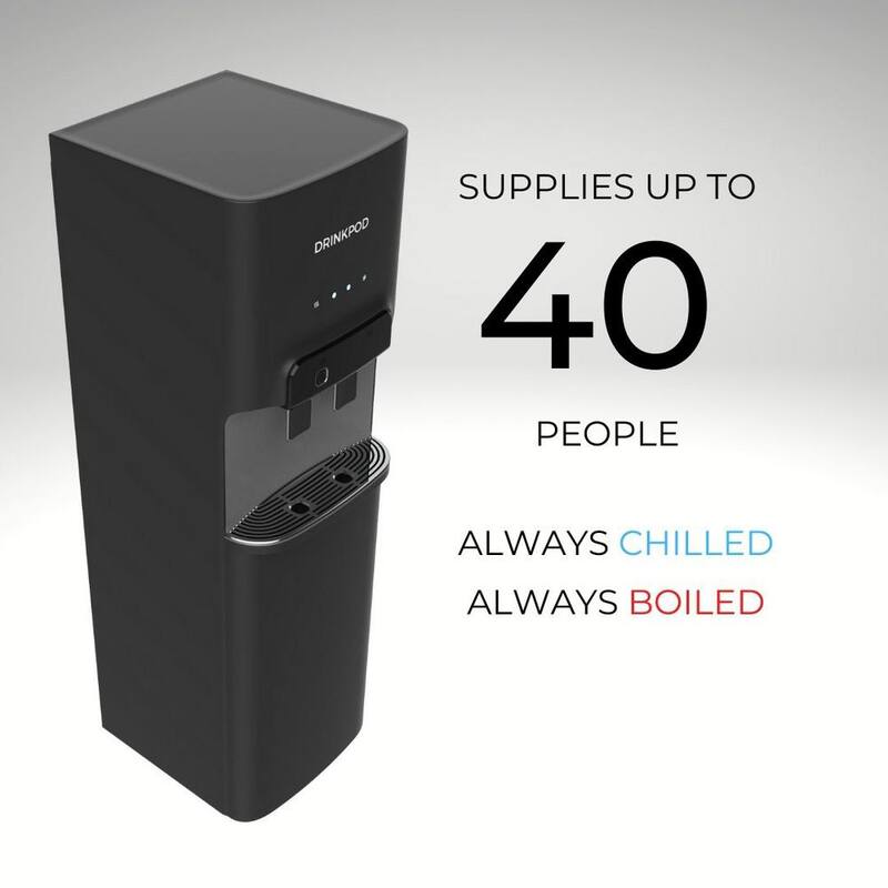 5000 Series High Capacity Bottleless Water Filtration Cooler In Black With 4 Filters