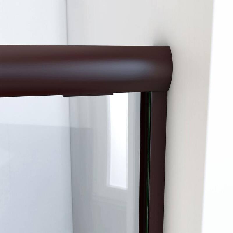 Alliance Pro ML 60 in. W x 70.5 in. H Sliding Semi Frameless Shower Door in Oil Rubbed Bronze with Clear Glass