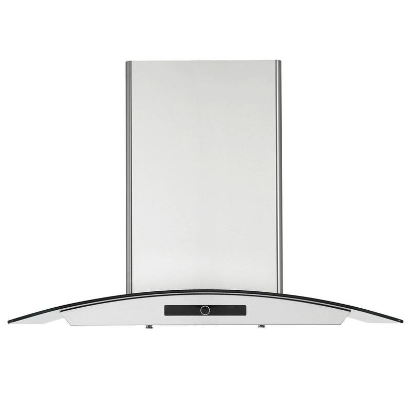 30 in. 600 CFM Convertible Wall Mounted Glass Canopy Range Hood with LED Lights in Stainless Steel