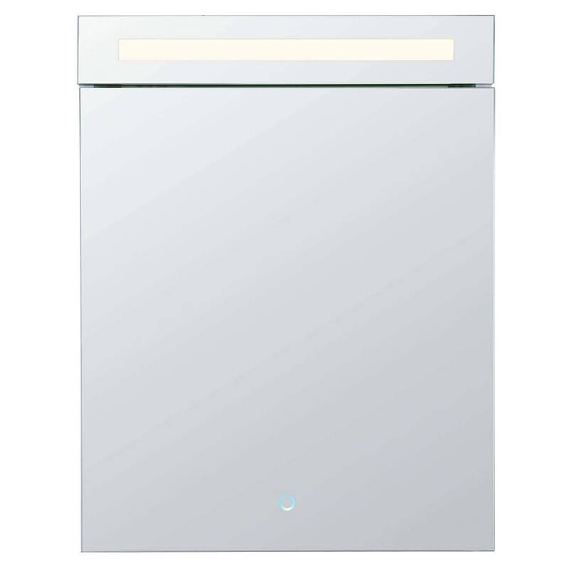 24 in. x 30 in. Recessed or Surface Wall Mount Medicine Cabinet in Stainless Steel with LED Lighting Right Hinge