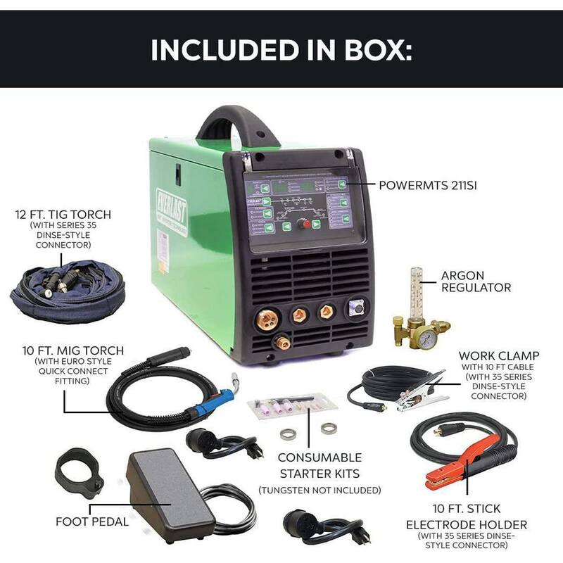 200 Amp 110-Volt/220-Volt AC Dual Voltage Input DC MIG/TIG/Stick Multi-Process Welder