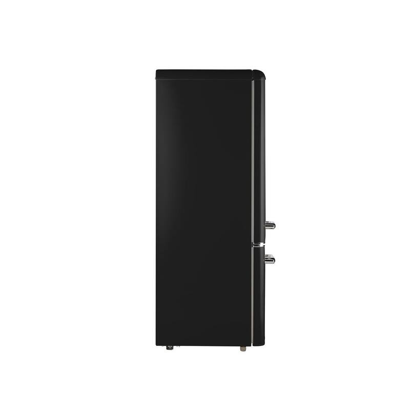 7 cu. ft. Retro Bottom Freezer Refrigerator in Matt Black ENERGY STAR