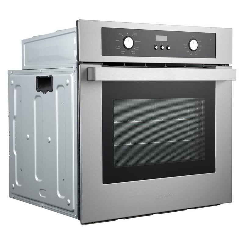 24 in. 2.5 cu. ft. Single Electric Wall Oven with 8 Functions and True European Convection in Stainless Steel