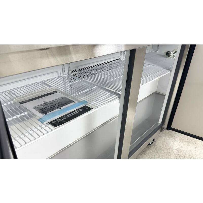 72 in. W 15.5 cu. ft. Commercial Under Counter Refrigerator Cooler in Stainless Steel