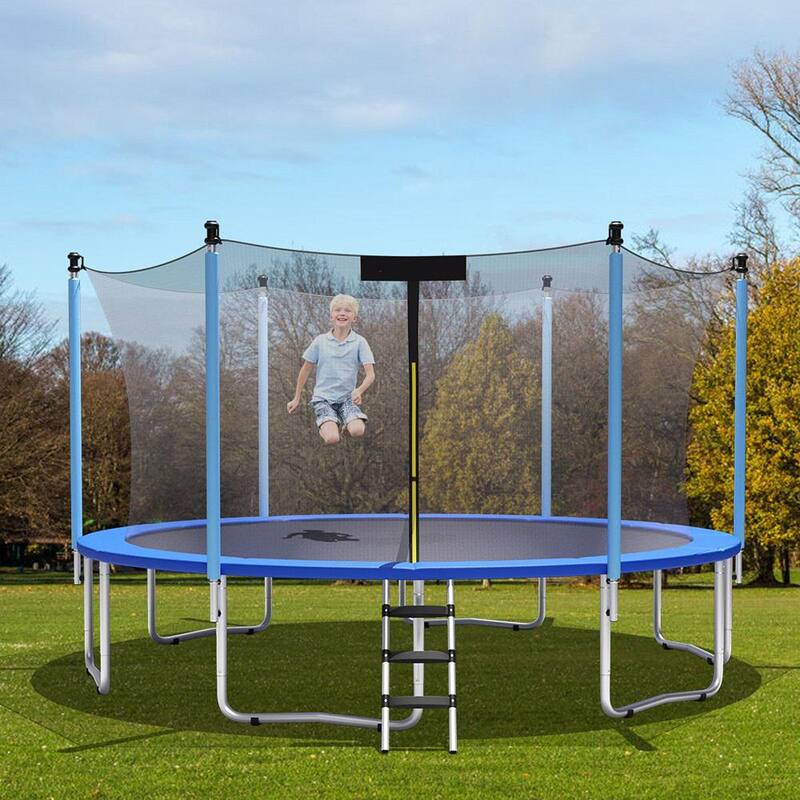 12 ft. Trampoline Combo Bounding Bed Trampoline with Ladder Enclosure Net