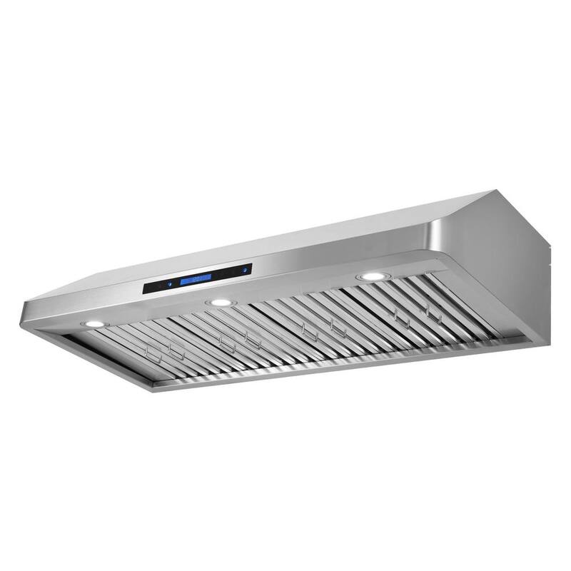 48 in. Ducted Under Cabinet Range Hood in Stainless Steel with Touchscreen LED Lighting and Remote Control