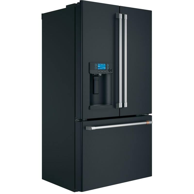 22.2 cu. ft. Smart French Door Refrigerator with Hot Water Dispenser in Matte Black Counter Depth and ENERGY STAR