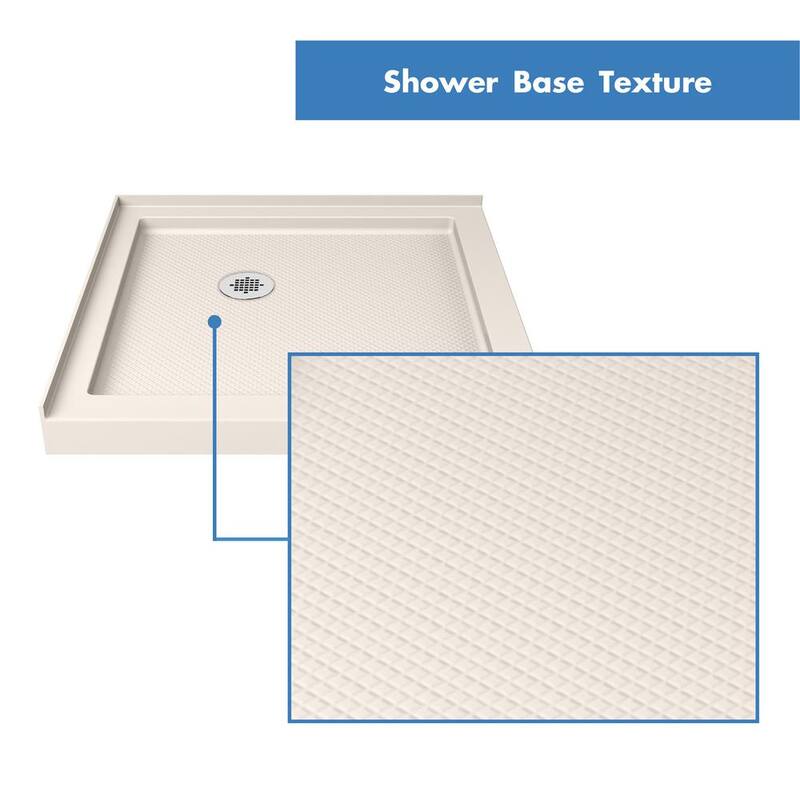 32 in. L x 32 in. W x 74-3/4 in. H Alcove Shower Kit with Bi-Fold Frameless Shower Door and Shower Pan