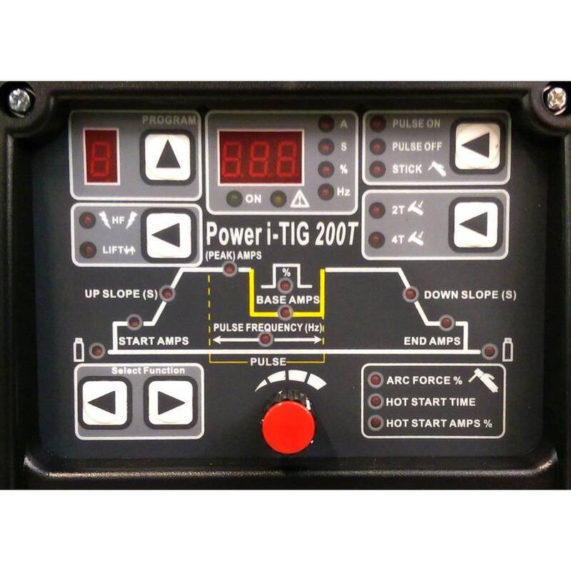 200 Amp Power i-TIG 200T IGBT Digital Inverter DC Stick/TIG Welder w/ HF and Lift TIG Start 9 Program Memory 240V