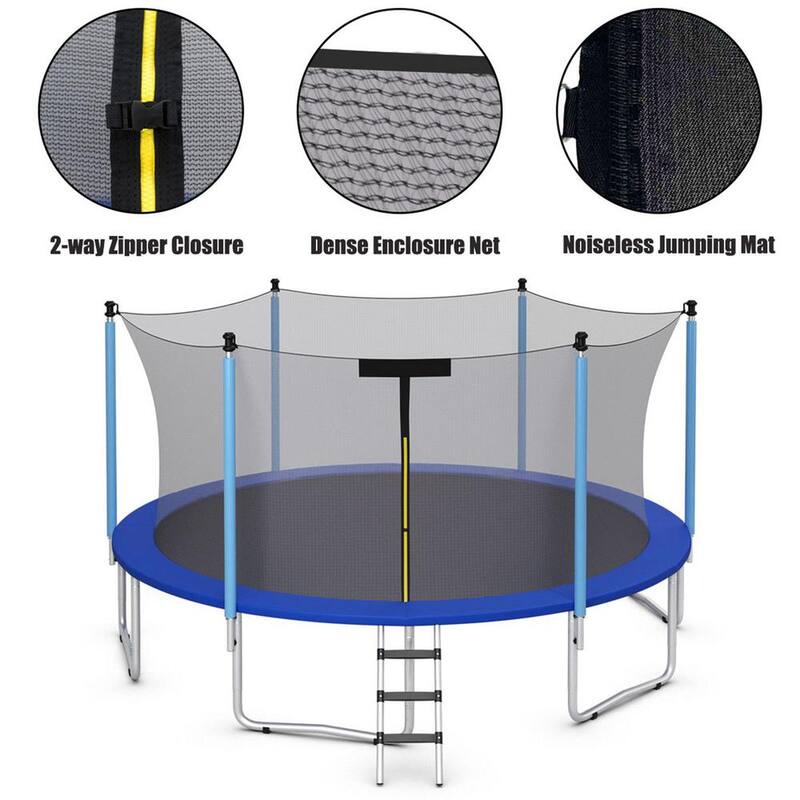 12 ft. Trampoline Combo Bounding Bed Trampoline with Ladder Enclosure Net