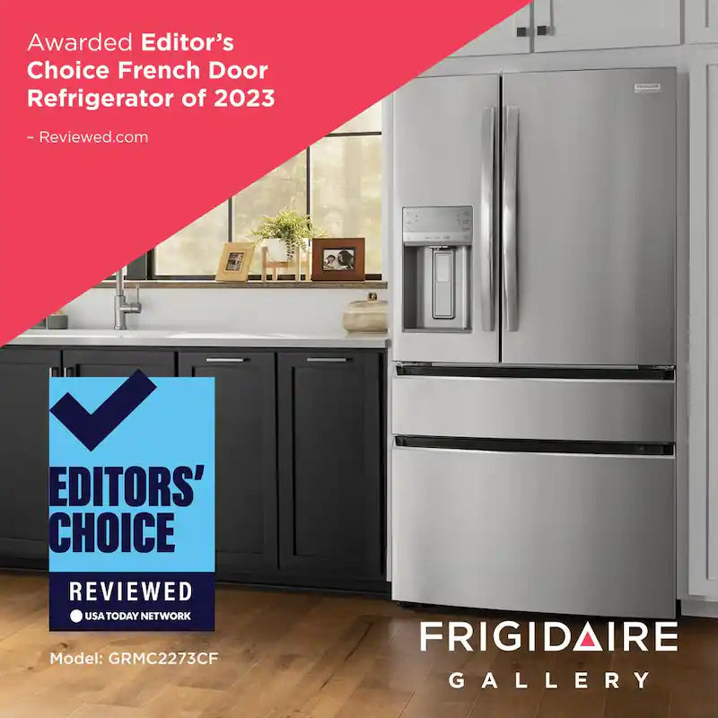 21.5 cu. ft. 4-Door French Door Refrigerator in Stainless Steel Counter-Depth