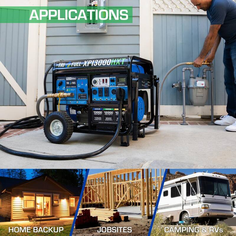 13000-Watt/10500-Watt Tri-Fuel Remote Start Gasoline Propane Natural Gas Portable Generator with CO Alert