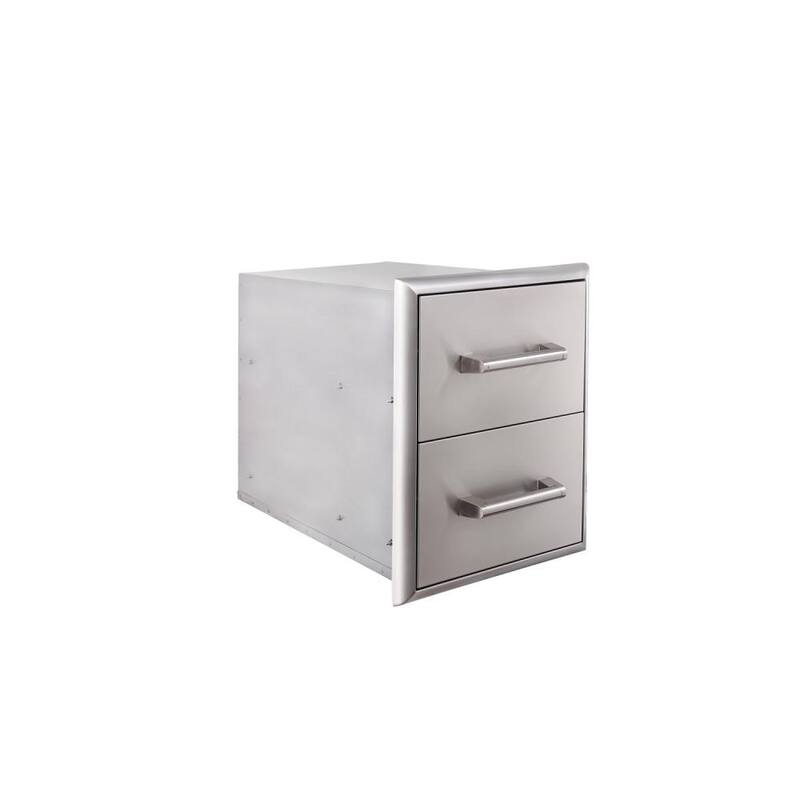 16 in. Stainless Steel 2-Drawer Access Drawer