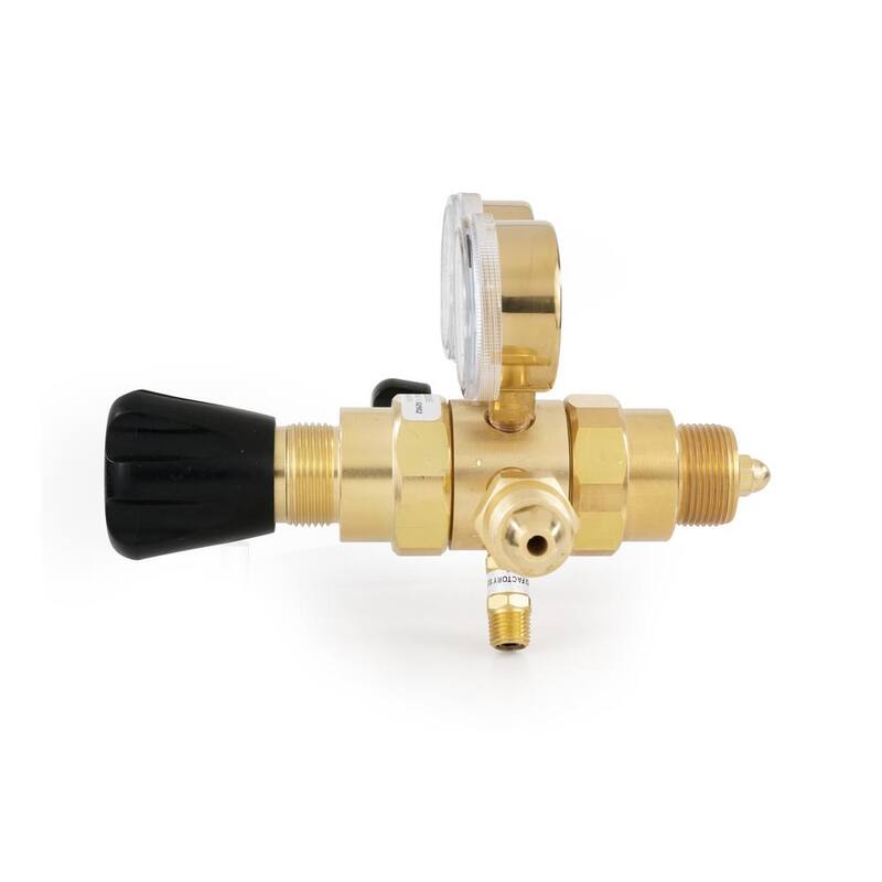 0 PSI to 50 PSI 2-Stage CGA 580 Brass 1/4 in. Compression Fitting Nitrogen Helium Argon Specialty Gas Lab Regulator