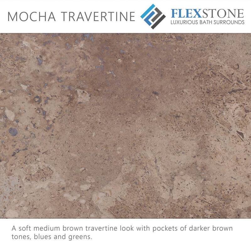 30 in. x 60 in. Single Threshold Shower Base with Left Hand Drain in Mocha Travertine