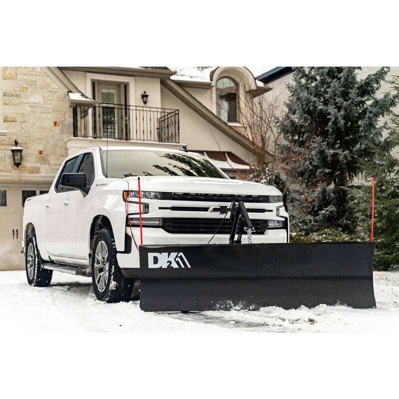 88 in. x 26 in. Heavy-Duty Universal Mount T-Frame Snow Plow Kit with Actuator and Wireless Remote