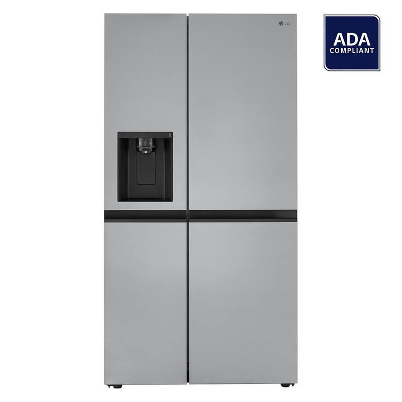 27 cu. ft. Side by Side Refrigerator w/ Door Cooling and Ice and Water Dispenser in PrintProof Stainless Steel