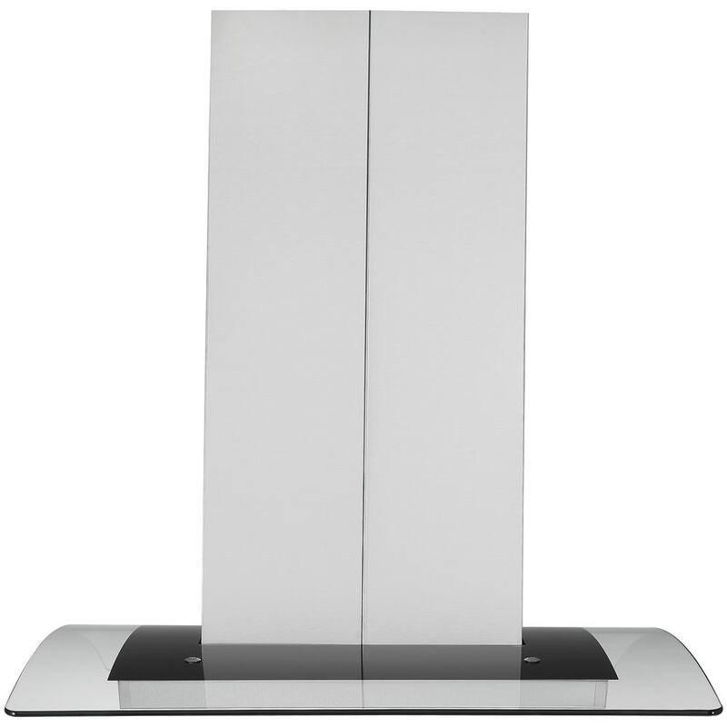 30 in. 440 CFM Convertible Island Mount Glass Canopy Range Hood with LED Lights in Stainless Steel