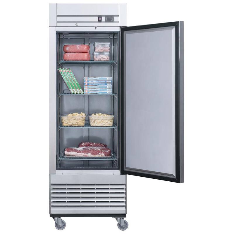 17.7 cu. ft. Auto-Defrost Commercial Upright Reach-in Freezer in Stainless Steel