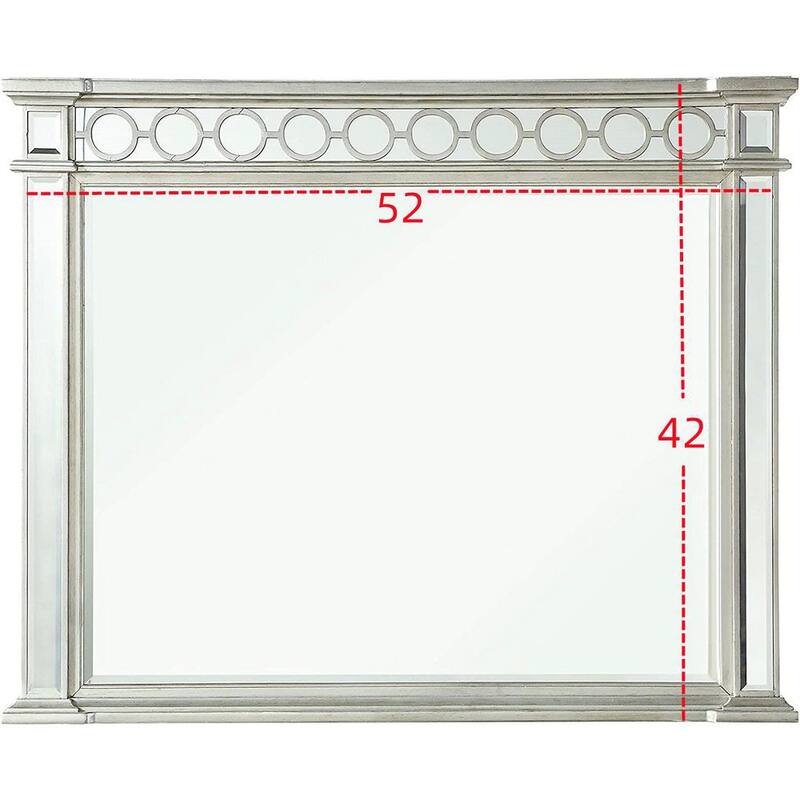 52 in. W x 42 in. H Rectangle Glass Frame Silver Mirror