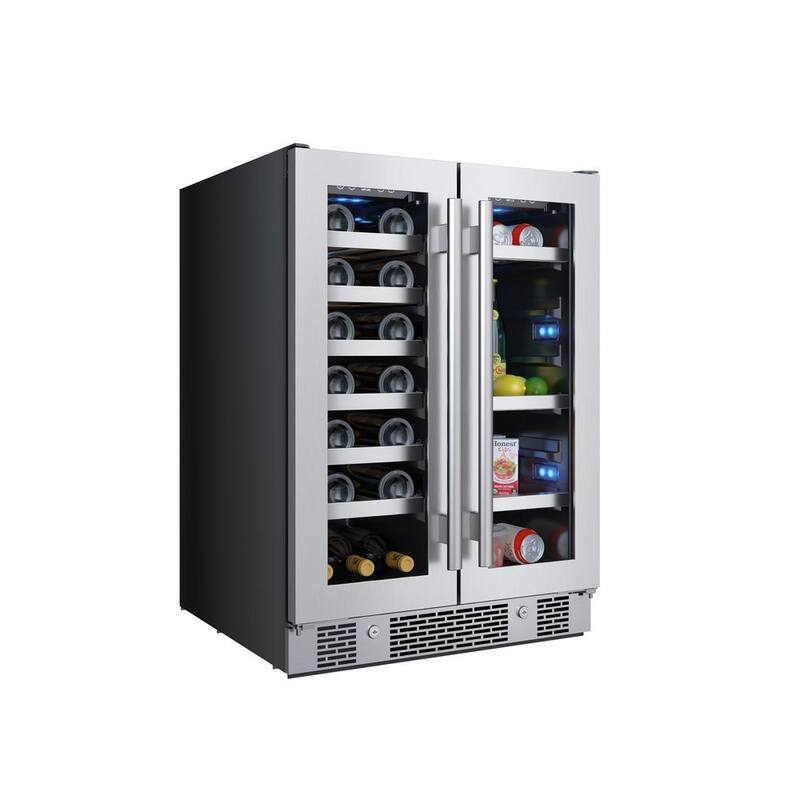 24 in. 21-Bottle Wine and 64-Can Beverage Cooler