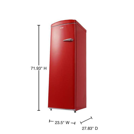 8.3 cu. ft. Frost Free Retro Upright Freezer in Red