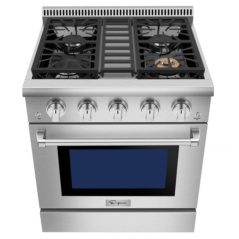 30 in. 4.2 cu. ft. Single Oven Slide-in Gas Range with 4 Burners in Stainless Steel